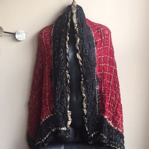 Beautiful crushed silk handcrafted scarf.